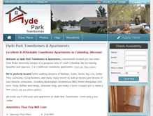 Tablet Screenshot of hydeparktownhomes.com